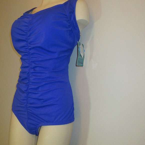 NWT Maxine of Hollywood Royal Blue Swim Suit size L/XL - Picture 3 of 9